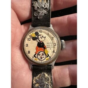 Vint Ingersoll Mickey Mouse Watch Original Band Parts Repair